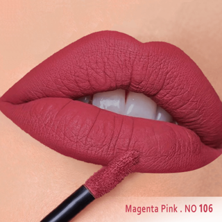 رژ لب مایع مخملی مات سرژه کد 106 (Magenta Pink)