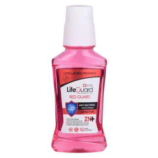دهان شویه بزرگسال حساس (Red Guard) برند لایف گارد با حجم 270 میلی لیتر